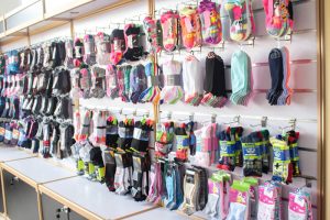 okay socks factory sample room
