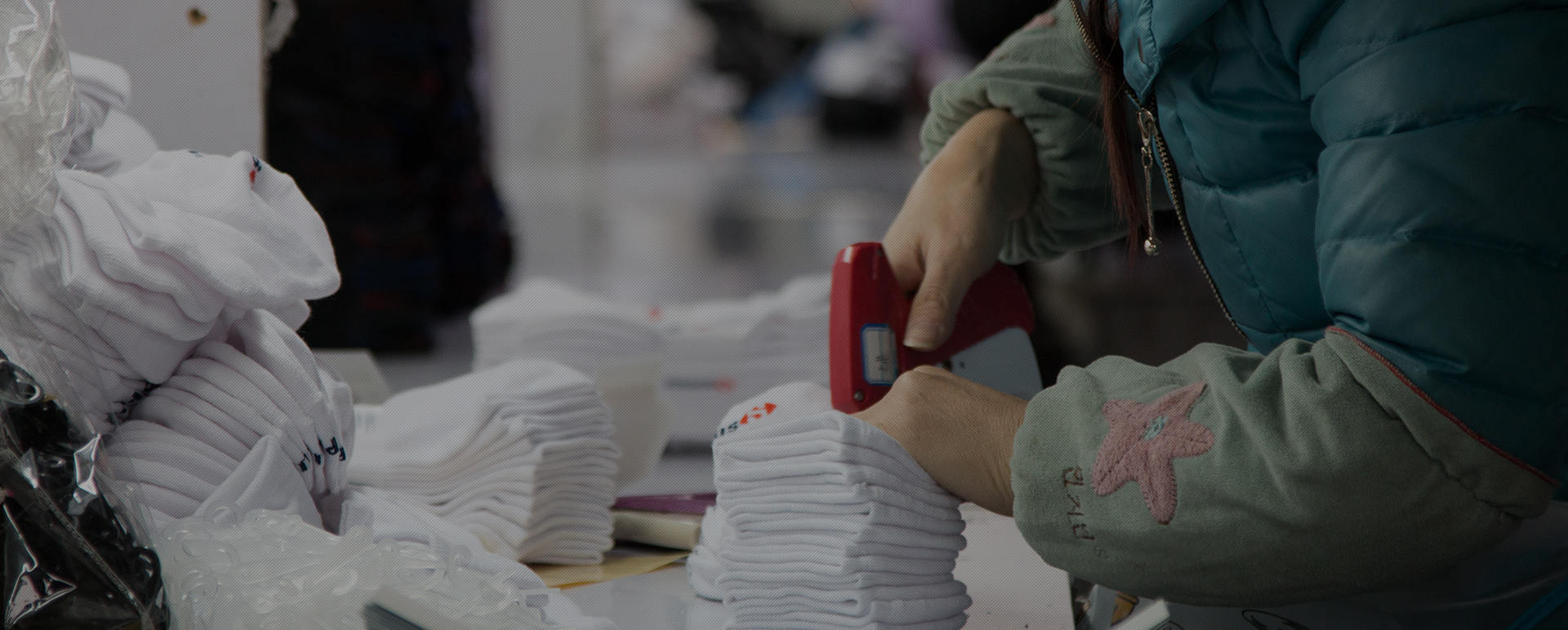 packing the customer's socks