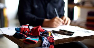 Sock design men A designer for the design of socks