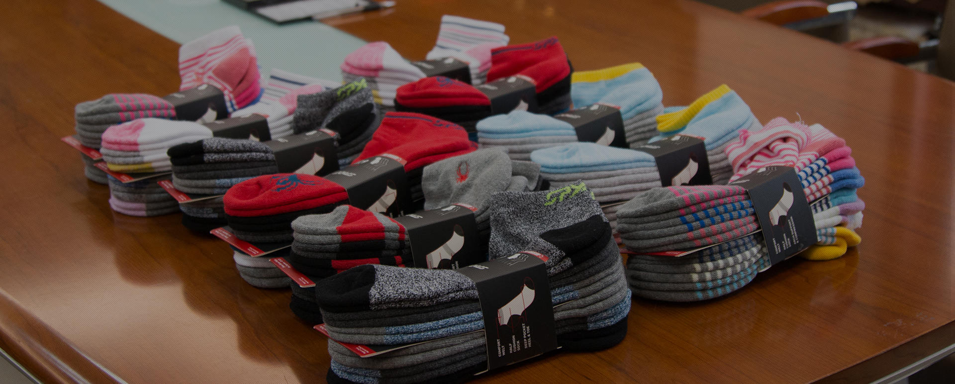 Socks sample on the table