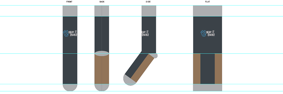 USE SOCKS DESIGN TEMPLATE KIT DESIGN SOCKS