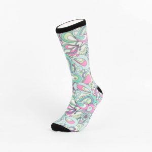 Printed crew socks