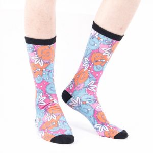Custom floral print socks